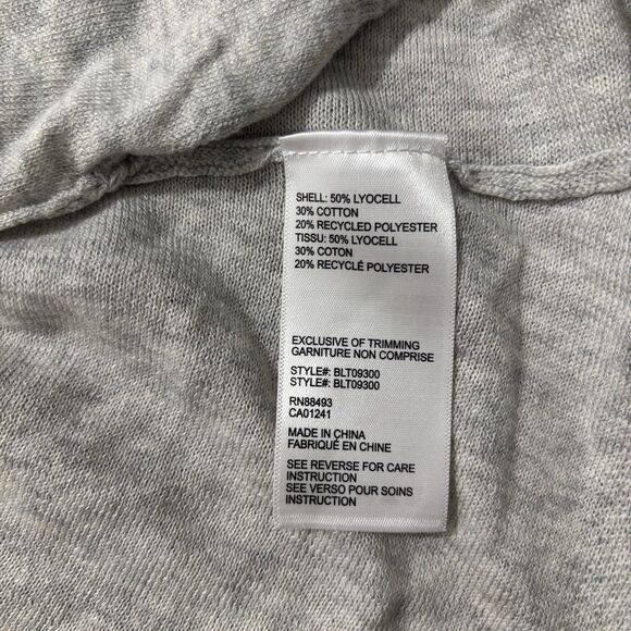 Blanc Noir Sweater Women’s Large Gray Yolo Drape Front Cardigan Open NEW - Picture 7 of 7